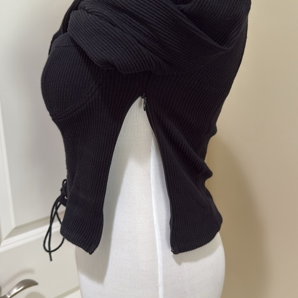 I AM GIA Revolve Black Portia Bustier Lace Up Corset Whimsigoth Top Size Small - Picture 6 of 9